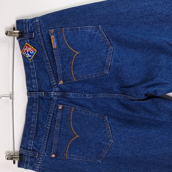 Vintage 90's Western Posted Slim Lowered Mid-Rise Tapered Leg Size 15/16 - Picture 6 of 17